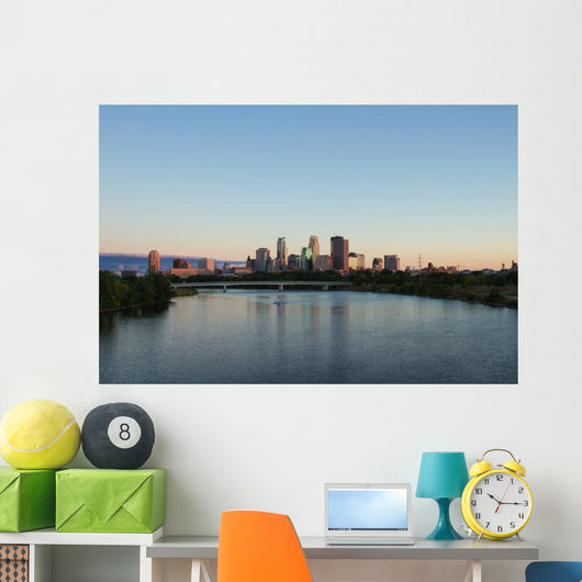 Minneapolis Sunset over Mississippi Wall Decal