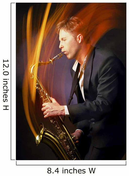 Man Playing Saxophone Wall Decal Design 2