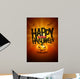 Happy Halloween Poster Design Wall Mural