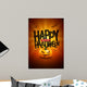 Happy Halloween Poster Design Wall Mural