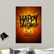 Happy Halloween Poster Design Wall Mural