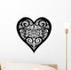 Forever Heart Tattoo Silhouette Wall Decal