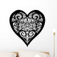 Forever Heart Tattoo Silhouette Wall Decal