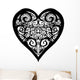 Forever Heart Tattoo Silhouette Wall Decal