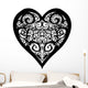 Forever Heart Tattoo Silhouette Wall Decal
