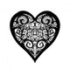 Forever Heart Tattoo Silhouette Wall Decal