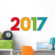 colorful creative text 2017 Wall Decal