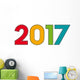 colorful creative text 2017 Wall Decal