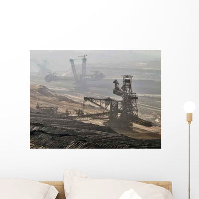 Moonscape Wall Decal shown on a wall