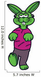 Cartoon Frankenstein Rabbit Wall Decal