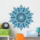 decorative blue mandala Wall Decal