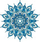 decorative blue mandala Wall Decal