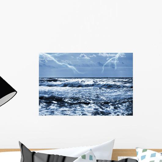 ocean storm Wall Mural