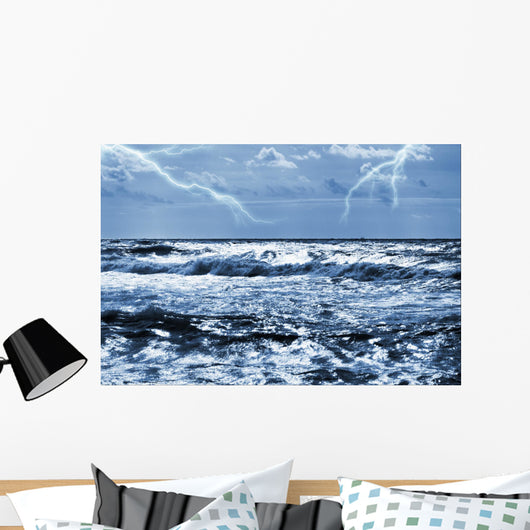 ocean storm Wall Mural