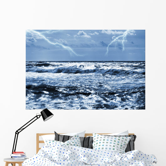 ocean storm Wall Mural