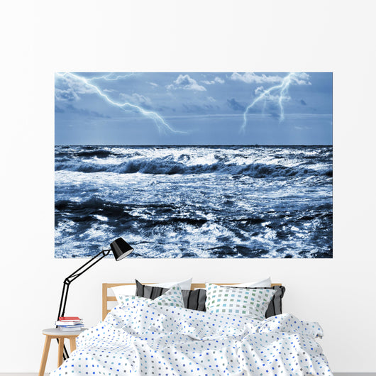 ocean storm Wall Mural