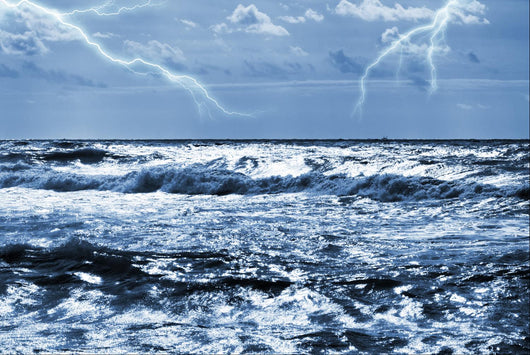 ocean storm Wall Mural