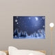 Snow and Moon Scene Wall Mural