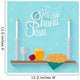 Design with hand written hebrew lettering with text "Shana tova". Design for Rosh Hashanah (Jewish New Year). Wall Mural