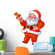 Santa Claus with christmas bell. Wall Decal