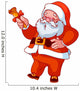 Santa Claus with christmas bell. Wall Decal