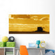Field with Combine Sunset Wall Decal