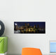 Boston skyline panorama at night Wall Mural