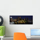 Boston skyline panorama at night Wall Mural