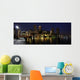 Boston skyline panorama at night Wall Mural