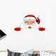 Peeking Santa Claus Wall Decal