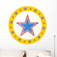 Circus Star Circle Wall Decal