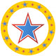 Circus Star Circle Wall Decal