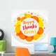 Happy Thanksgiving Day logo. Season design style Happy Thanksgiving Day vector logotype, label and icon Wall Decal