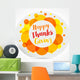 Happy Thanksgiving Day logo. Season design style Happy Thanksgiving Day vector logotype, label and icon Wall Decal