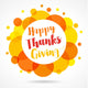 Happy Thanksgiving Day logo. Season design style Happy Thanksgiving Day vector logotype, label and icon Wall Decal