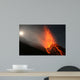 Night eruption on top of Volcano Stromboli Wall Mural