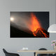 Night eruption on top of Volcano Stromboli Wall Mural