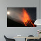 Night eruption on top of Volcano Stromboli Wall Mural