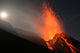 Night eruption on top of Volcano Stromboli Wall Mural