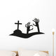  Icon of hand reaching from the grave. Wall Decal