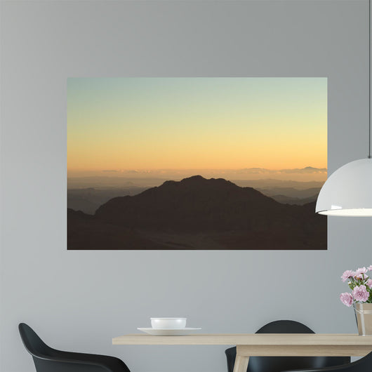Top Mountains Clouds Level Wall Decal