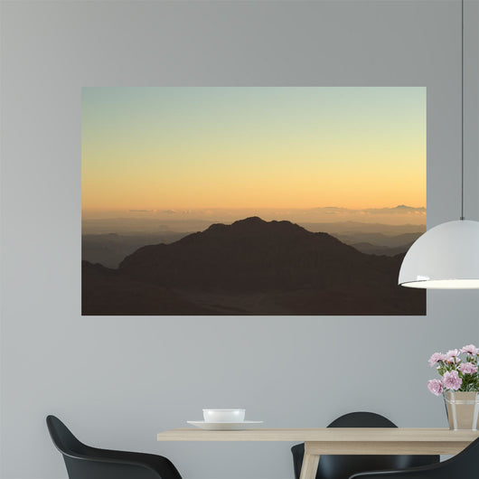 Top Mountains Clouds Level Wall Decal