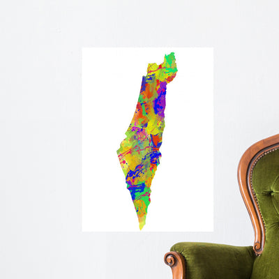 Israel Wall Decal shown on a wall