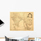 Vintage map of India and Southeast Asia, printed in 1750. Wall Mural
