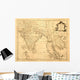 Vintage map of India and Southeast Asia, printed in 1750. Wall Mural