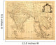 Vintage map of India and Southeast Asia, printed in 1750. Wall Mural