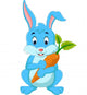 Cartoon happy rabbit  Wall Decal