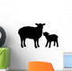 Silhouette Sheep and Lamb Wall Decal Sticker Set