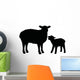 Silhouette Sheep and Lamb Wall Decal Sticker Set