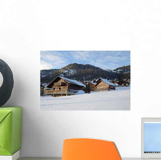Face Sun Chalets Wall Decal